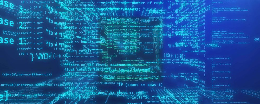 Abstract 3d rendering of Data Code Digital Technology.